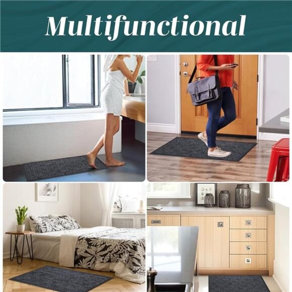 Front Door Mats,2 Pc Set,29.5x17,All Weather Entry and Back Yard,Indoor &Outdoor - Picture 6 of 7